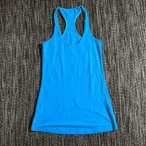 Lululemon Cool Racerback Tank Top Blue Luon Light Size 4